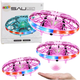Dron zdalnie sterowany Lean Toys UFO LED Różowy (24720) (5905991057703) - obraz 2
