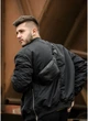 Чоловіча шкіряна поясна сумка бананка міська компактна Sambag Tirso PSO чорна 61054 - зображення 4