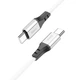 Кабель силиконовый Hoco X86 Spear Silicone Type-C to Type-C 60W (1m) белый - изображение 1