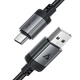 Кабель швидкісний посилений Acefast C20-04 USB to Type-C 5A 1.2m нейлонова оплетка чорний - зображення 3