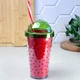 Склянка з трубочкою подвійні стінки 0,54 л декор Watermelon Herevin - зображення 1
