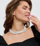 Кольє буси перлинне Fashion Jewerly багатошарове штучні перли ошатне намисто біжутерія білий колір (SVS) - зображення 1