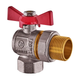 Кран із американкою кутовий 3/4" WATERPRO червоний (WP2896) - зображення 1