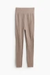 Леггинсы для беременных H&M XL бежевый меланж 27061001372 - изображение 4