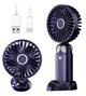 Портативный ручной аккумуляторный мини вентилятор Mini fan XL-880 с подставкой для телефона и дисплеем - изображение 2