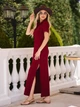 Платье-футболка длинное летнее женское ISSA PLUS 14756 3XL Бордовое (issa2007682730896) - изображение 3