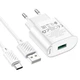 Сетевое зарядное устройство с кабелем USB - Type-C 18W HOCO C109A Fighter - изображение 5