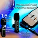 Микрофон петличный беспроводной Type-C Lightning 20м iPhone Android 2.4 ГГц TikTok YouTube внешний видео USB-C ноутбук DSP шумоподавления DKWAY FL-22 Pro Dual + переходник в подарок - изображение 10