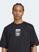 Футболка хлопковая длинная мужская Adidas Originals Leo Oversized JV7569 XL Черная с принтом (4068808477116) - изображение 4