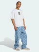 Футболка хлопковая длинная мужская Adidas Originals Leo Oversized JV7570 L Белая с принтом (4068808480840) - изображение 3