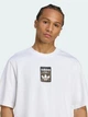 Футболка хлопковая длинная мужская Adidas Originals Leo Oversized JV7570 L Белая с принтом (4068808480840) - изображение 4