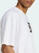 Футболка хлопковая длинная мужская Adidas Originals Leo Oversized JV7570 L Белая с принтом (4068808480840) - изображение 5