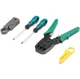 Набор сетевика для обжимки, тестирования и монтажа витой пары Digitus Network Tool Set Plus DN-94027 в чехле - изображение 2