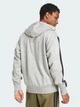 Толстовка на флисе, на молнии мужская Adidas Essentials 3-Stripes Fleece JD1865 M Серая (4067906159610) - изображение 2