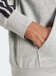 Толстовка на флисе, на молнии мужская Adidas Essentials 3-Stripes Fleece JD1865 M Серая (4067906159610) - изображение 5