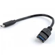 Кабель Cablexpert USB Type-C - USB V 3.0 (M/F), 0.2 м, чорний (A-OTG-CMAF3-01) - зображення 1