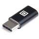 Адаптер REAL-EL micro USB - USB Type-C (F/M), Black (EL123500018) - зображення 1