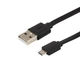 Kабель для зарядки USB - microUSB 0.3 м Black (17969) - изображение 2