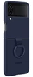 Чехол силиконовый с кольцом Silicone Cover with Ring для Samsung Galaxy Z Flip4/ Flip 4/Flip3 (F711/F721) Navy - изображение 1