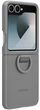 Чехол силиконовый с кольцом Silicone Cover with Ring для Samsung Galaxy Z Flip6/Flip 7 FE/ Flip5 Gray SM-F741/SM-F761/SM-F731 - изображение 1