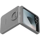 Чехол силиконовый с кольцом Silicone Cover with Ring для Samsung Galaxy Z Flip6/Flip 7 FE/ Flip5 Gray SM-F741/SM-F761/SM-F731 - изображение 9