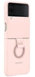 Чехол силиконовый с кольцом Silicone Cover with Ring для Samsung Galaxy Z Flip4/ Flip4 Pink SM-F711 - изображение 1