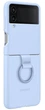 Чехол силиконовый с кольцом Silicone Cover with Ring для Samsung Galaxy Z Flip4/ Flip 4/Flip3 (F711/F721) Arctic Blue - изображение 1