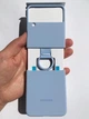 Чехол силиконовый с кольцом Silicone Cover with Ring для Samsung Galaxy Z Flip4/ Flip 4/Flip3 (F711/F721) Arctic Blue - изображение 4