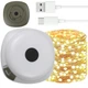 Аккумуляторная гирлянда с фонариком 10м, USB, Теплый белый свет / Кемпинговый светильник - изображение 1