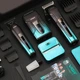 Комплект для стрижки 3в1 с зарядной станцией, V-646, Синий / Машинка для стрижки / Триммер мужской / Шейвер - изображение 4