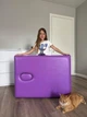 Массажный стол, кушетка Relax 2секции ширина 70см +підголівник+підлокітники фіолетовий - зображення 4