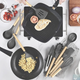 Набор кухонных принадлежностей из силикона и дерева с подставкой Kitchen Set 12 предметов Черный (HA-50) - изображение 5