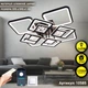 Управляемая светодиодная Смарт люстра ESLLSE TETRA TWIST ICE 165W 8S 595x595x110мм Черная - изображение 2