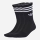 Набор женских носков высоких Adidas 3-Stripes Crew Socks 3 Pairs JV7402 37-39 3 пары Черный/Белый (4068807907171) - изображение 1