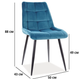 Стул мягкий со спинкой Velka Chic Bluvel 46 Velvet VBl46 морской - изображение 3