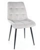 Стул мягкий со спинкой Velka Chic Bluvel 39 Velvet VBl39 светло-серый - изображение 1