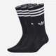 Набор женских носков высоких хлопковых Adidas 3-Stripes High Crew Socks 3 Pairs JV7417 37-39 3 пары Черный/Белый (4068807876378) - изображение 1