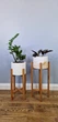Подставки для вазонов деревянные WoodDecor комплект в натуральном цвете покрытые маслом средняя и низкая - изображение 3