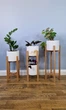 Подставки для цветов и вазонов деревянные WoodDecor комплект в натуральном цвете покрытый лаком - изображение 1