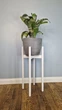 Комплект подставок 2 шт. для вазонов, цветов из дерева WoodDecor белого цвета высокая и низкая - изображение 3