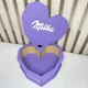 Дерев'яна подарункова коробка серця Milka - зображення 1