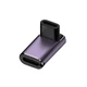 Перехідник обладнання Lucom USB Type-C F/F (адаптер) (USB4) 40Gbps 240W 8K@60 90°верт фіолетовий(62.09.8484) - зображення 1