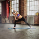 Коврик двосторонній для йоги та фітнесу Reebok Double Sided Yoga Mat 173×61×0,4 см Синьо-білий - зображення 5
