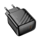 Мережевий зарядний пристрій HOCO CS24A Puerto single-port charger Type-C Cable 25W Black - зображення 8