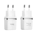 Адаптер мережевий Hoco C12 |2USB, 2.4А| White - зображення 1