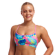 Женский топ для плавания Funkita Ladies Hold Steady Crop Top I'm Leaving размер 10 голубой (FKS040L72082) - изображение 1
