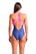 Женский купальник Arena SPIDER WEB SWIMSUIT V BACK синий размер 38 (007988-890) - изображение 2