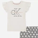 Детский летний комплект (футболка + лосины) для девочки Calvin Klein 332209623 104 см Молочный (1159837088) - изображение 3