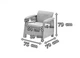 Комплект садових крісел Keter Corfu Duo Set коричневий 258944 - зображення 4