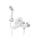 Смеситель для ванны Plamix Kubus-009 EURO SET White (со шлангом, воронкой и кронштейном) (PM0673) - изображение 2